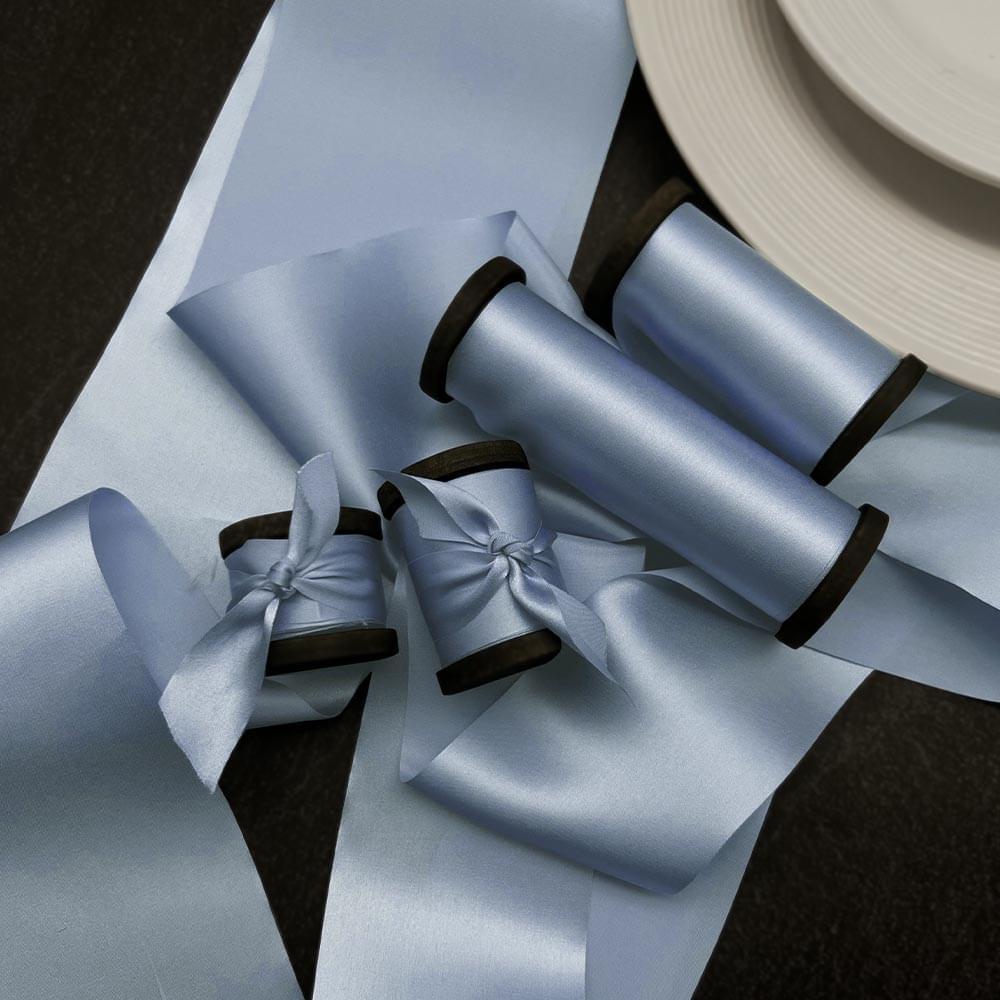 Indigo Blue Pure Silk Ribbon - VAZASILK