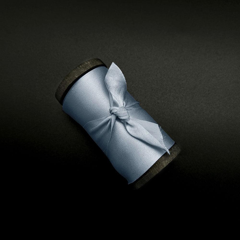 Indigo Blue Pure Silk Ribbon - VAZASILK