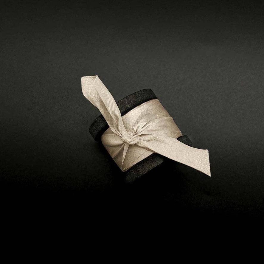 Light Champagne Pure Silk Ribbon - VAZASILK