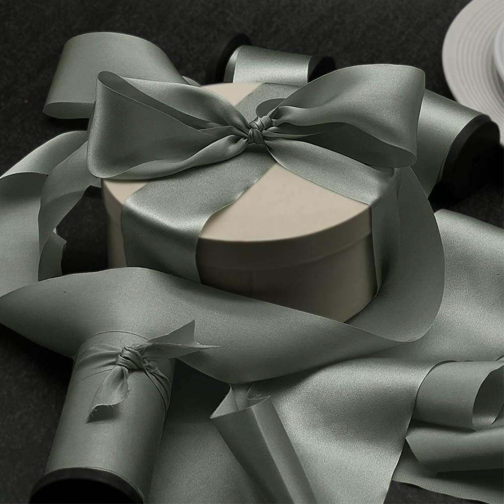 Light Green Pure Silk Ribbon - VAZASILK