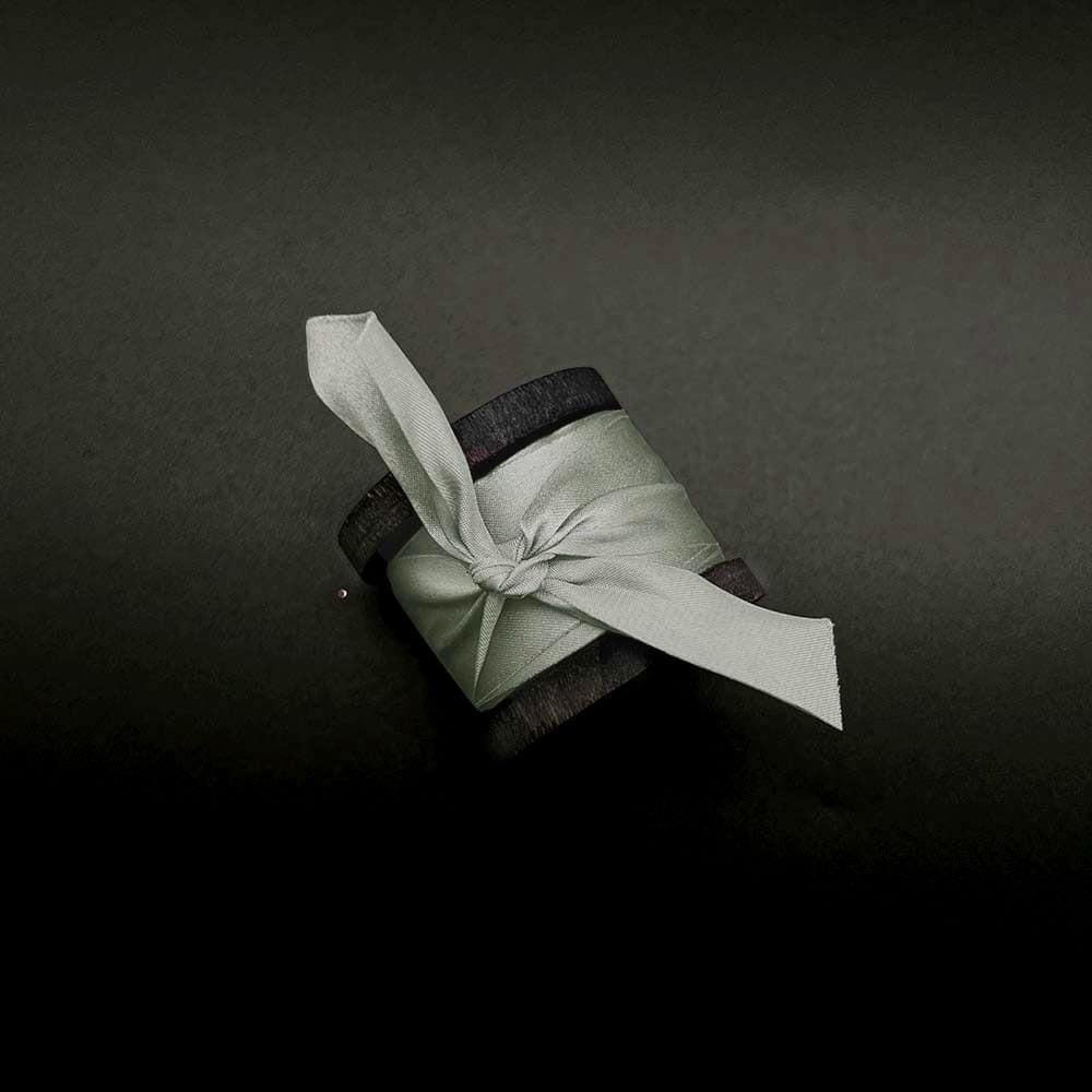 Light Green Pure Silk Ribbon - VAZASILK