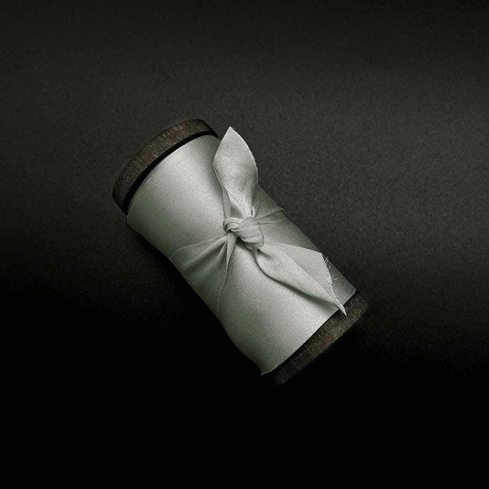Light Green Pure Silk Ribbon - VAZASILK