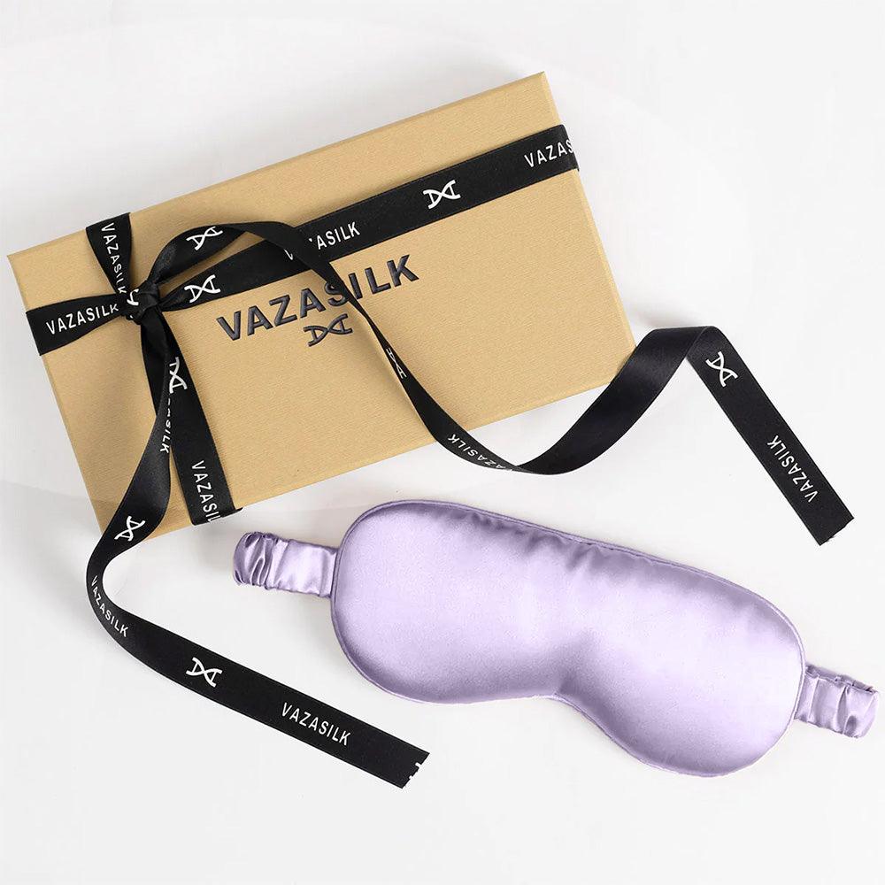 Light Purple Pure Mulberry Silk Sleep Eye Mask - VAZASILK