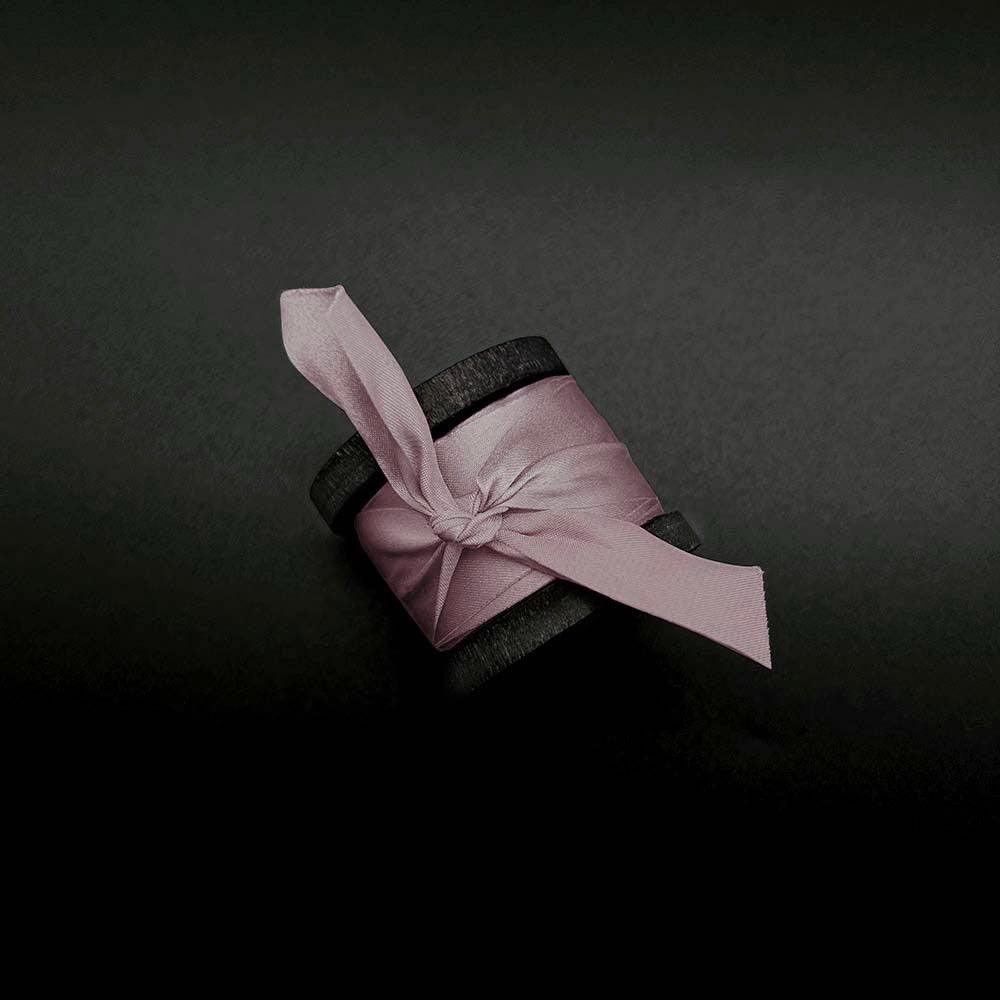 Lotus Root Purple Pure Silk Ribbon - VAZASILK