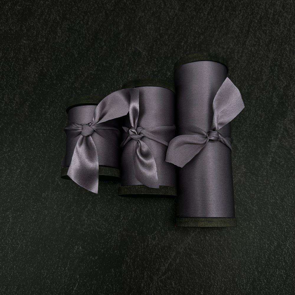 Moonstruck Grey Pure silk Ribbon - VAZASILK