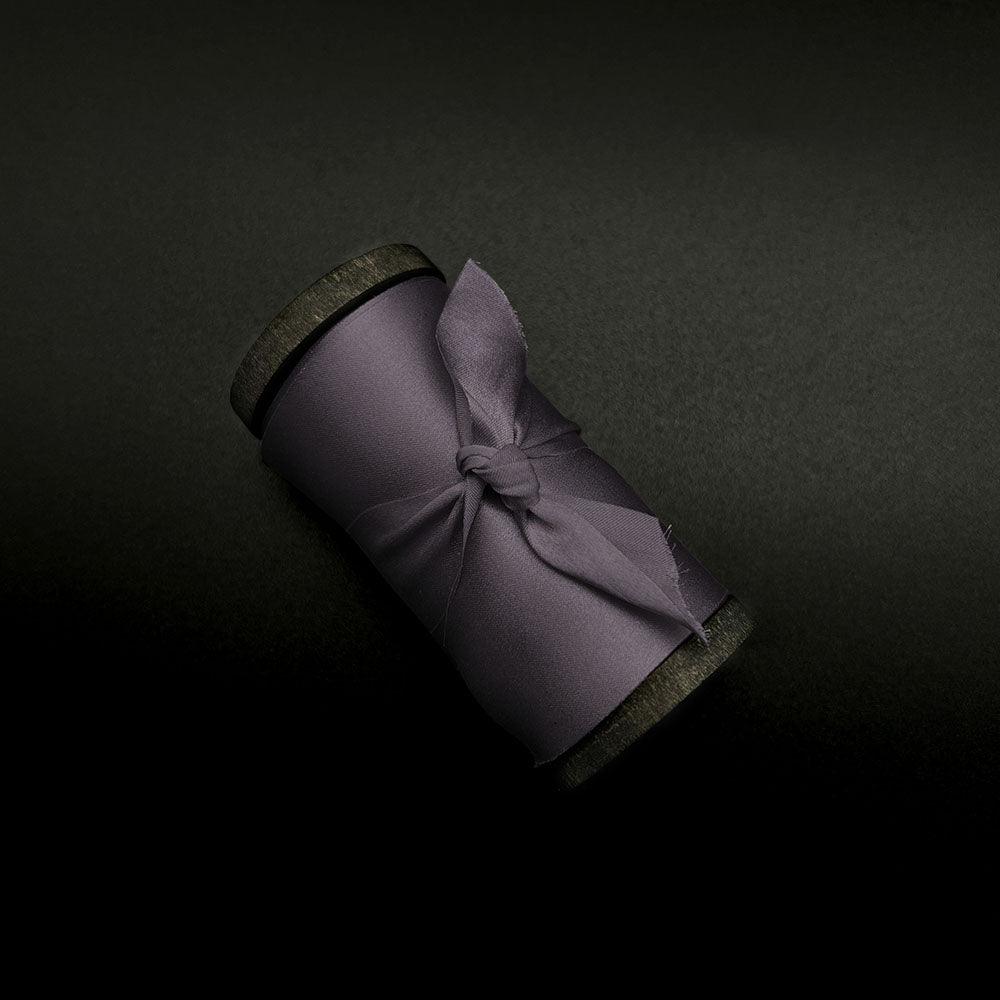 Moonstruck Grey Pure silk Ribbon - VAZASILK