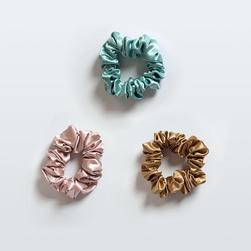 Mulberry Silk Hair Scrunchies Medium 3pcs - VAZASILK