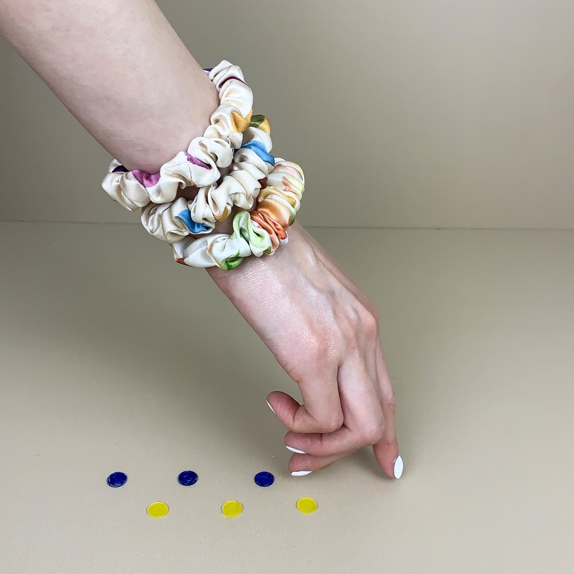 Mulberry Silk Hair Scrunchies Small 3pcs - VAZASILK
