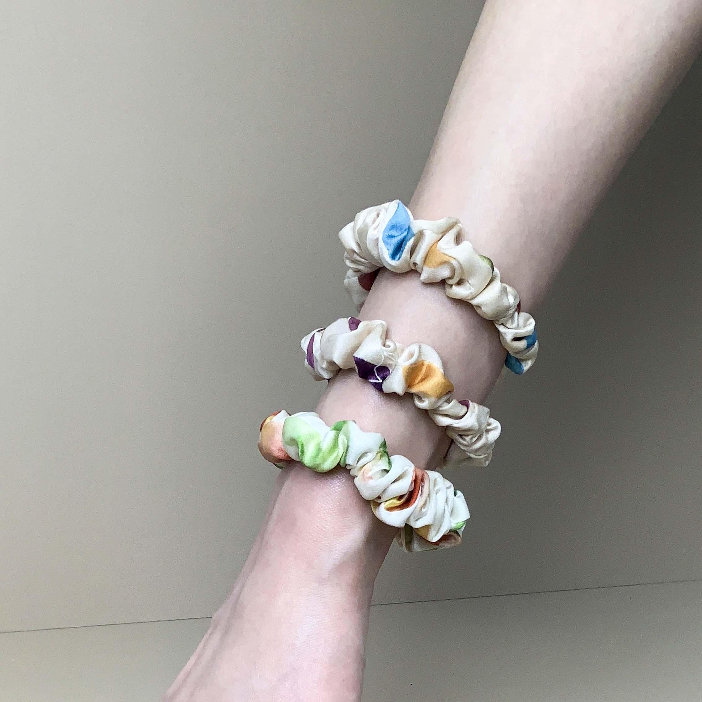 Mulberry Silk Hair Scrunchies Small 3pcs - VAZASILK