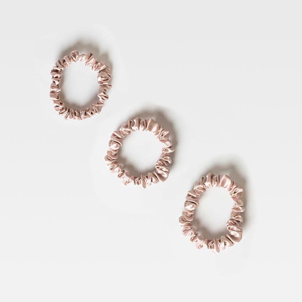 Mulberry Silk Hair Scrunchies Small 3pcs - VAZASILK