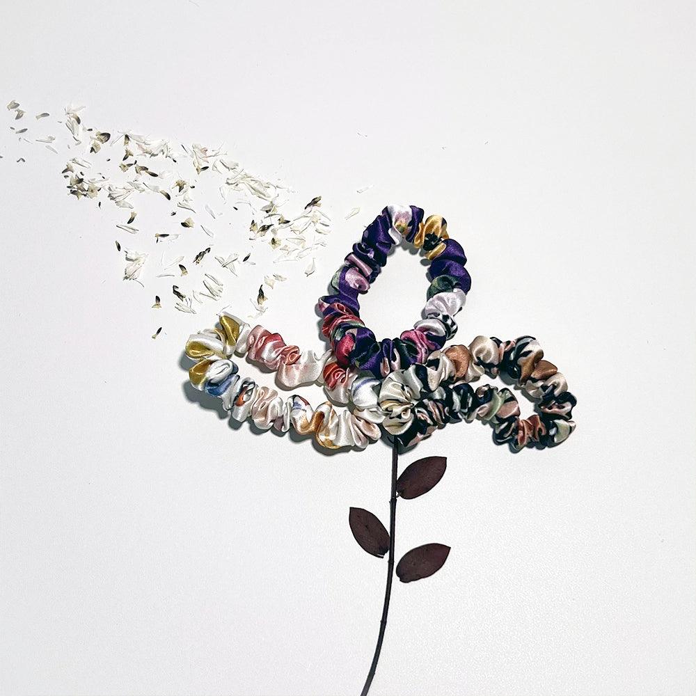 Mulberry Silk Hair Scrunchies Small 3pcs - VAZASILK