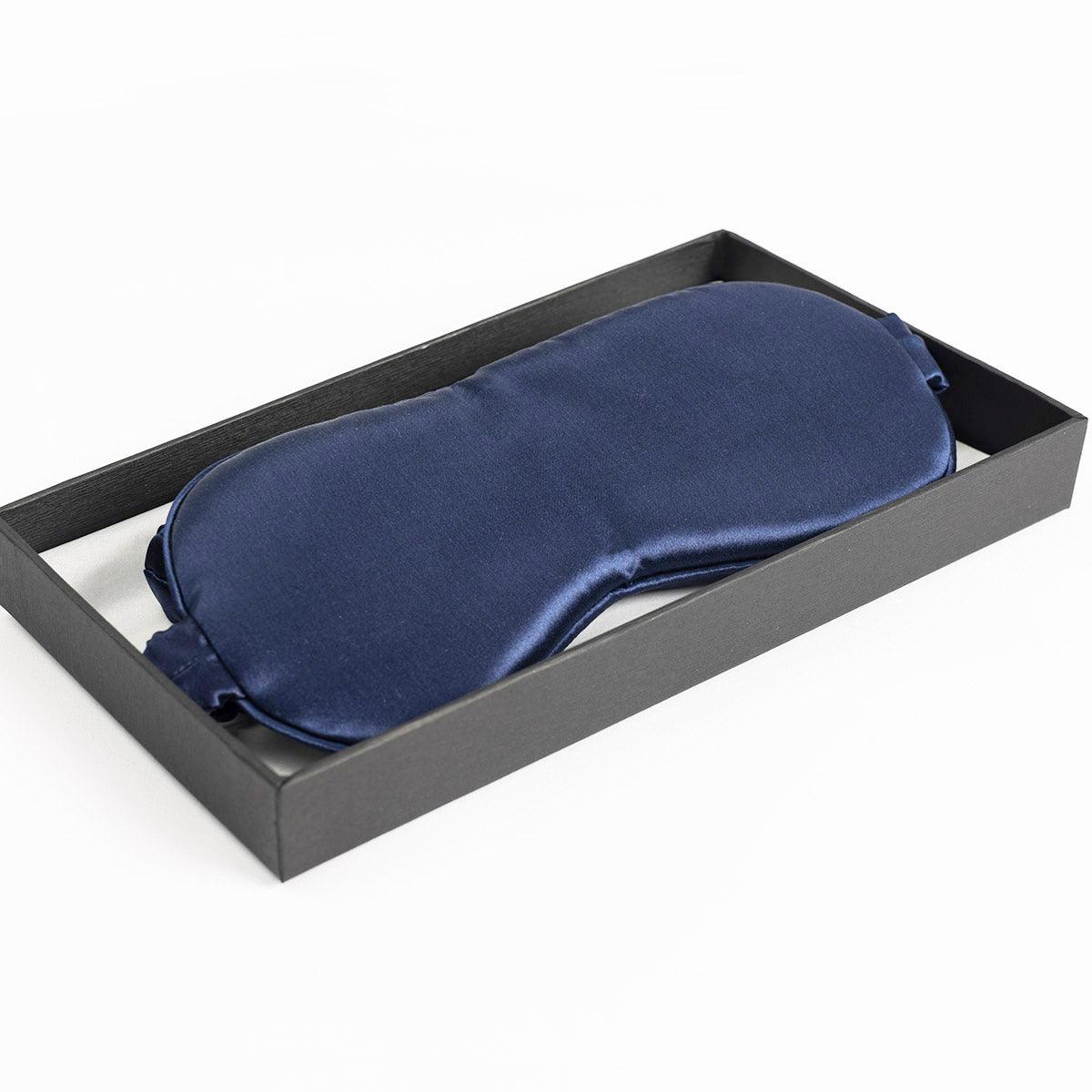 Navy Blue Pure Mulberry Silk Sleep Eye Mask - VAZASILK