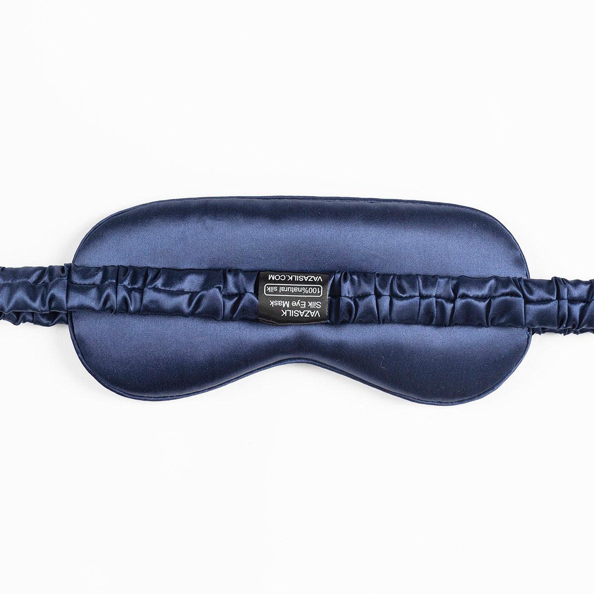 Navy Blue Pure Mulberry Silk Sleep Eye Mask - VAZASILK