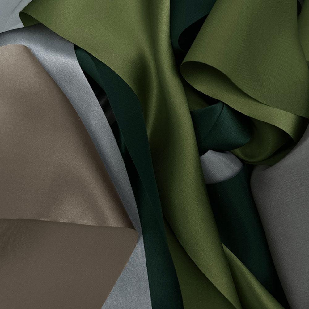 Olive Green Pure Silk Ribbon - VAZASILK