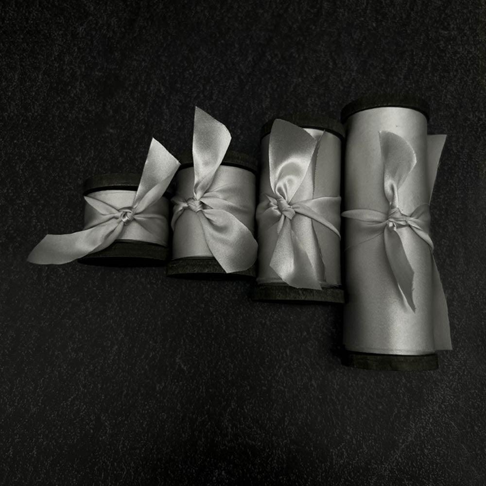 Pebble Grey Pure Silk Ribbon - VAZASILK