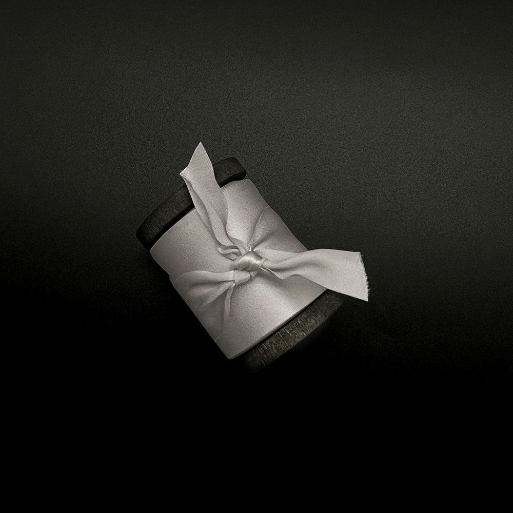Pebble Grey Pure Silk Ribbon - VAZASILK