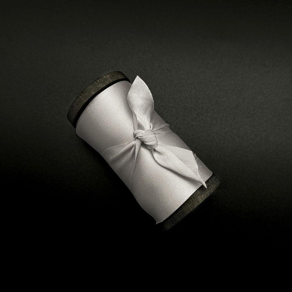 Pebble Grey Pure Silk Ribbon - VAZASILK