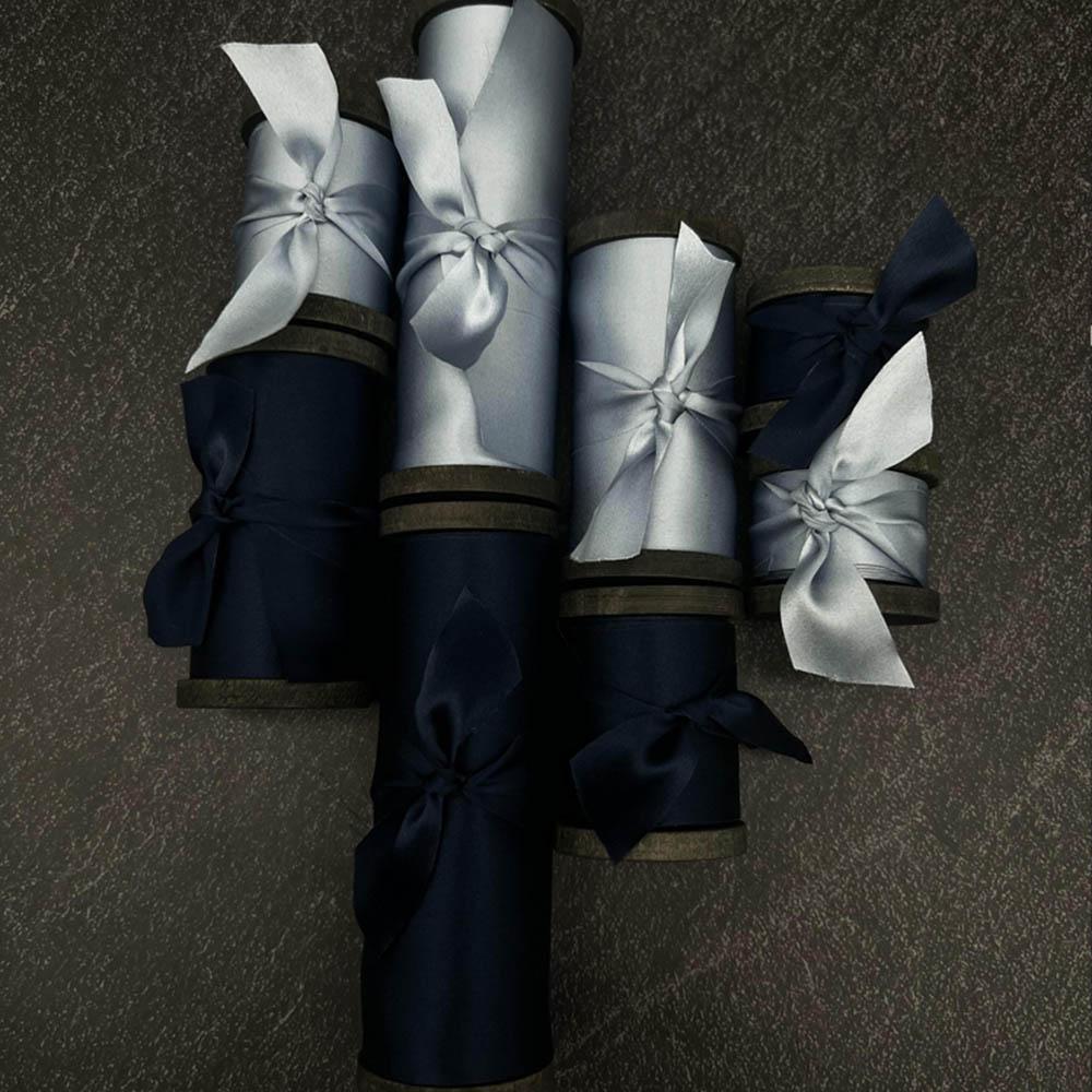 Sapphire Blue Pure Silk Ribbon - VAZASILK