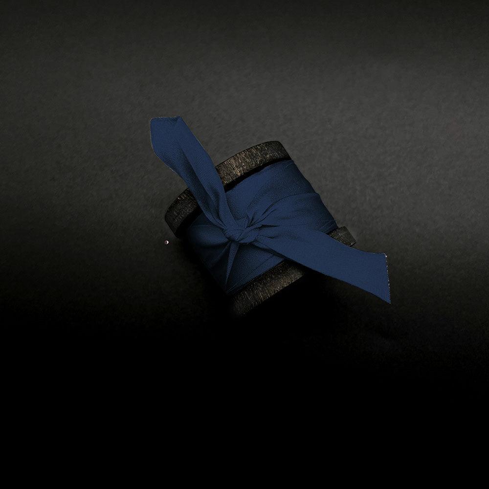 Sapphire Blue Pure Silk Ribbon - VAZASILK