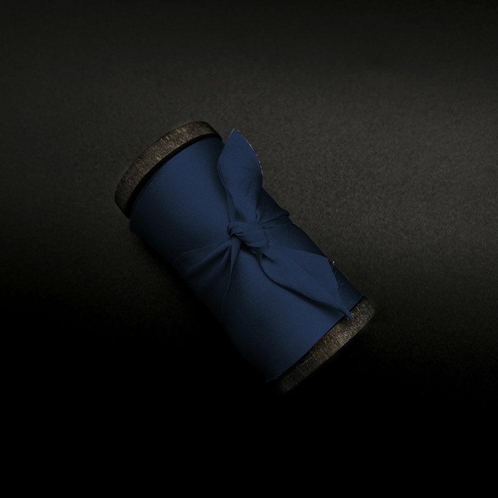 Sapphire Blue Pure Silk Ribbon - VAZASILK