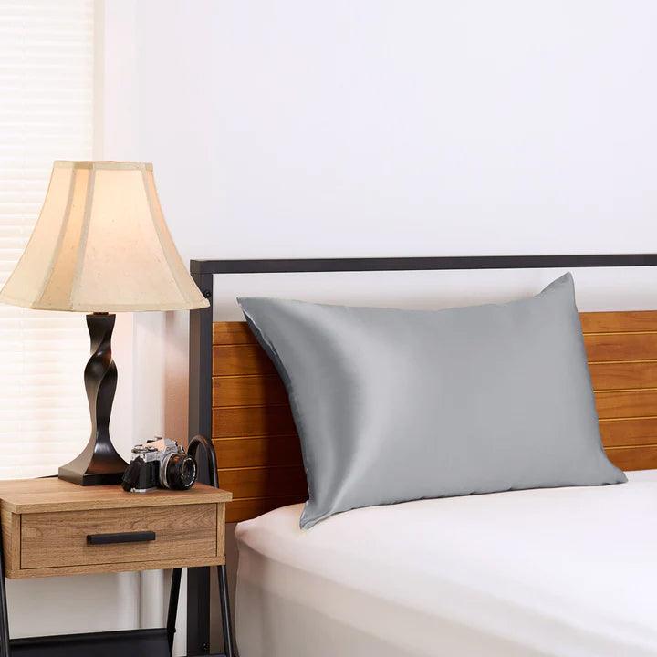 Silver White Pure Silk Pillowcase - VAZASILK