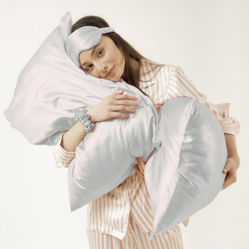 22 Momme  Silk Pillowcase - Silver Gray