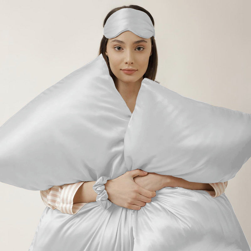 22 Momme  Silk Pillowcase - Silver Gray