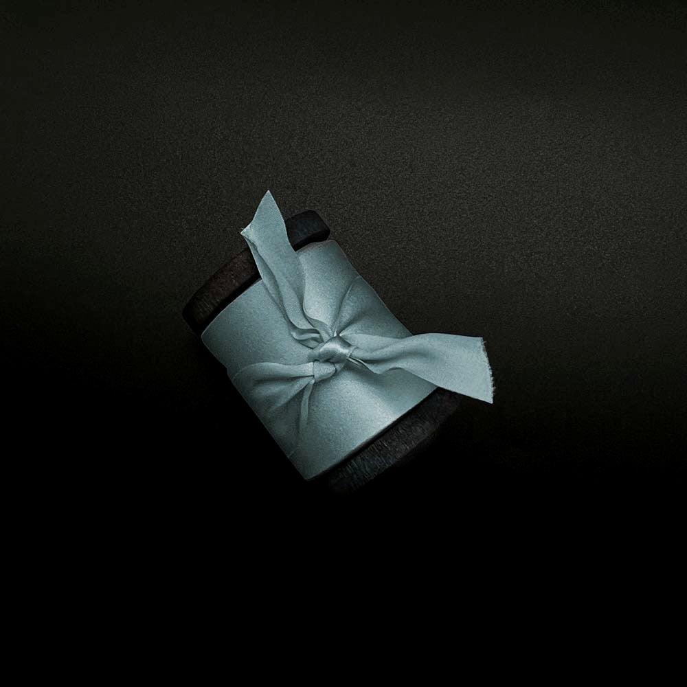 Turquoise Pure Silk Ribbon - VAZASILK
