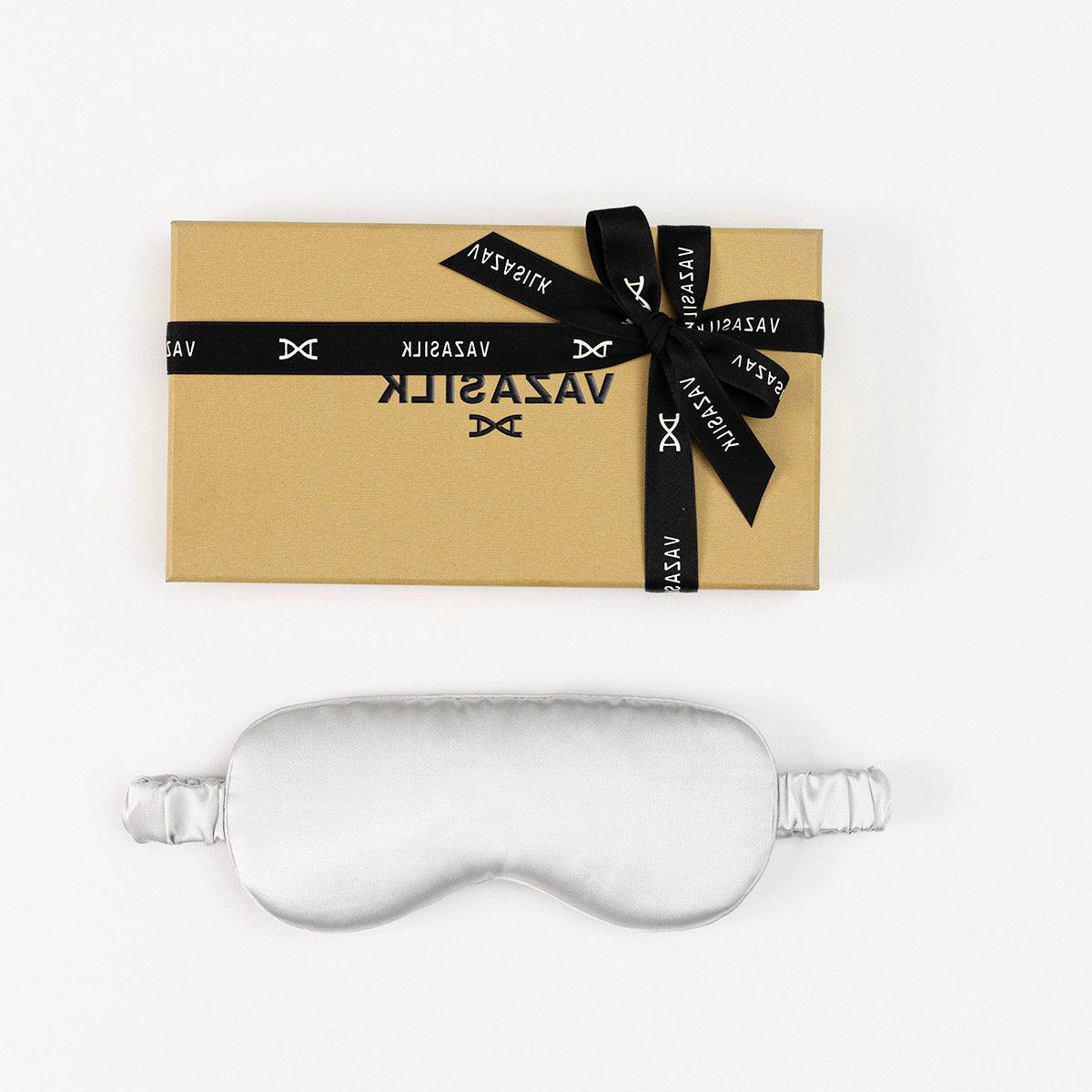 White Pure Mulberry Silk Sleep Eye Mask - VAZASILK