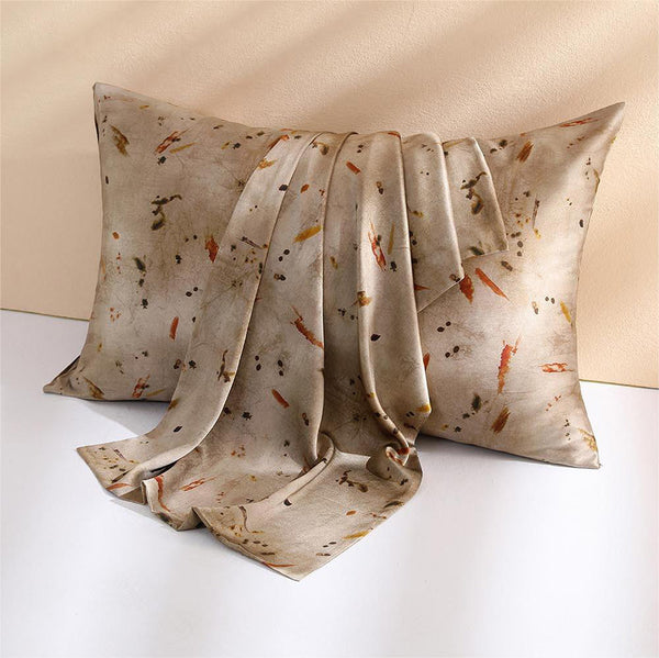 19 Momme Silk Pillowcase - Botanical Taupe