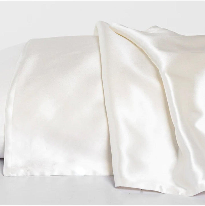 White Pure Silk Pillowcase - VAZASILK