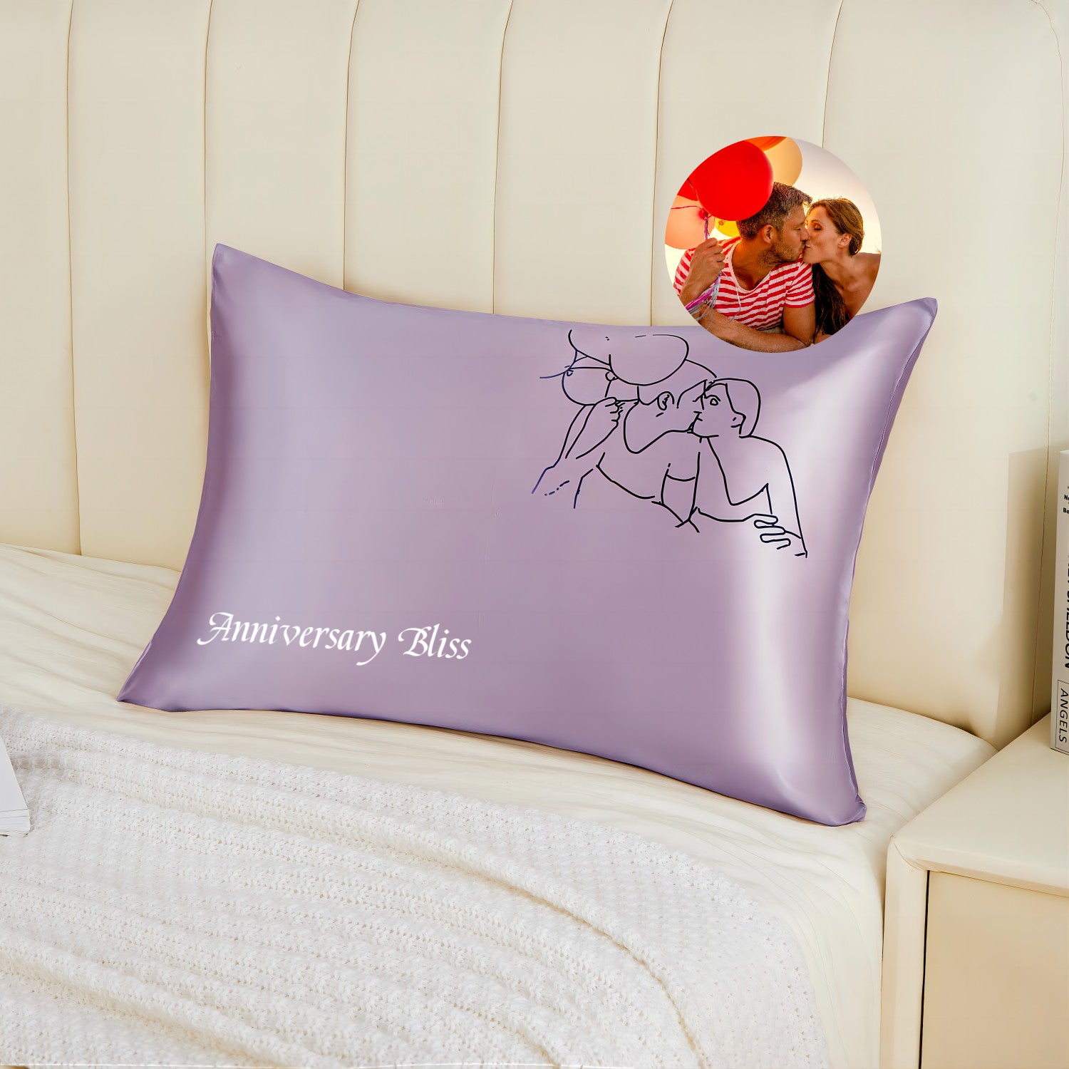 22 Momme Personalized Sketch Silk Pillowcase