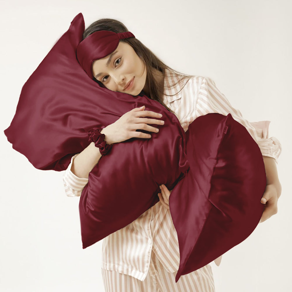 22 Momme Silk Pillowcase - Burgundy Red