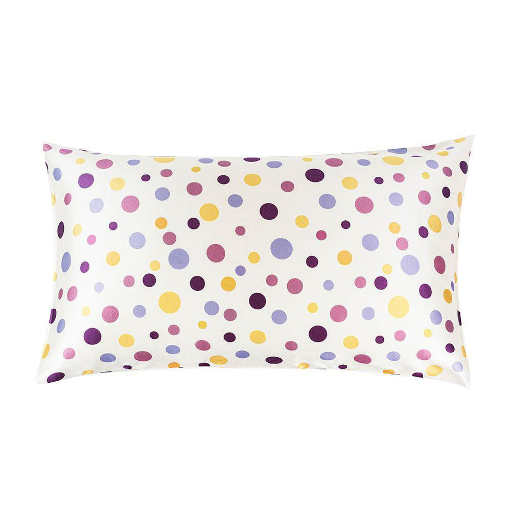 22 Momme Silk Pillowcase - Purple Polka Dots