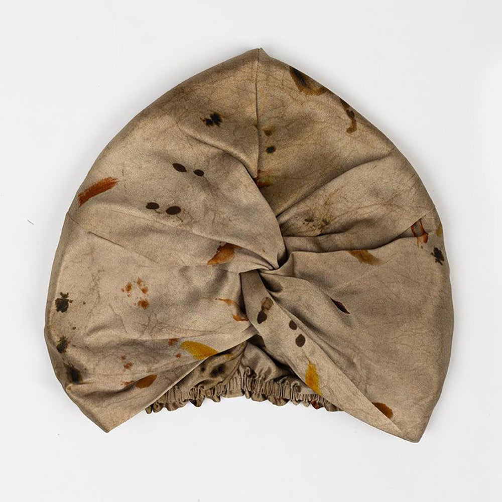 vazasilk double layer silk bonnet Botanical Taupe
