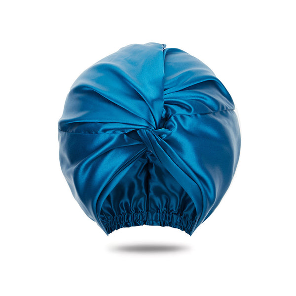 Double Layer Bonnet for Sleeping - Peacock Blue