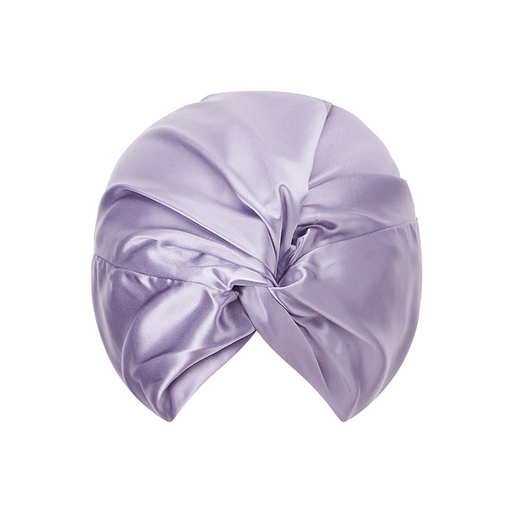 vazasilk double layer silk bonnet light purple