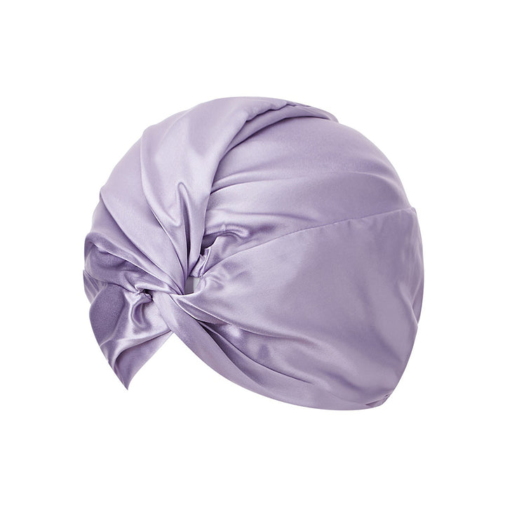 vazasilk double layer silk bonnet light purple