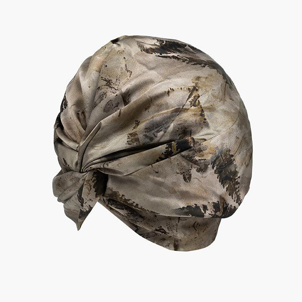 vazasilk double layer silk bonnet Earthen Mocha