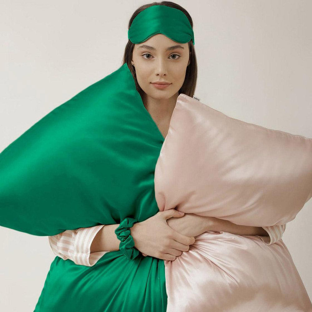 22 Momme Silk Pillowcase - Dark Green