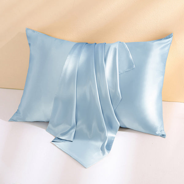 22 Momme Light Blue Envelope Silk Pillowcase