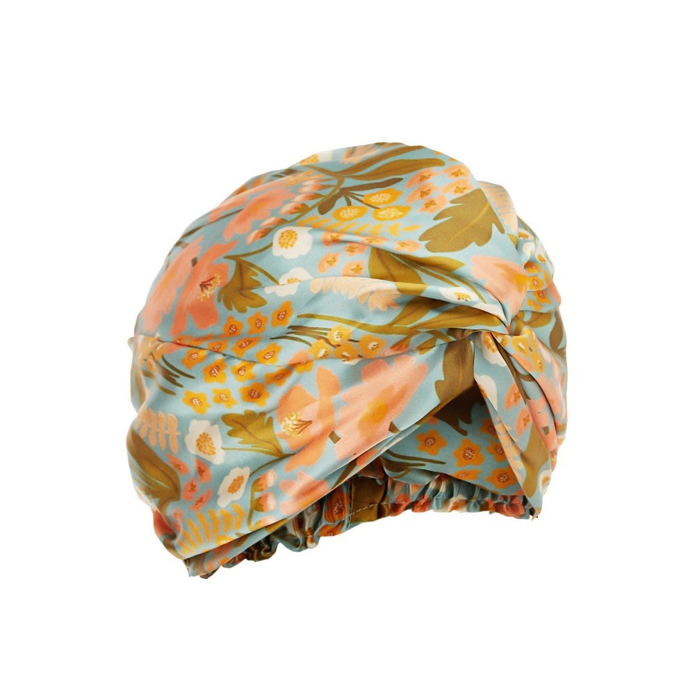 Double Layer Silk Bonnet - Patterned