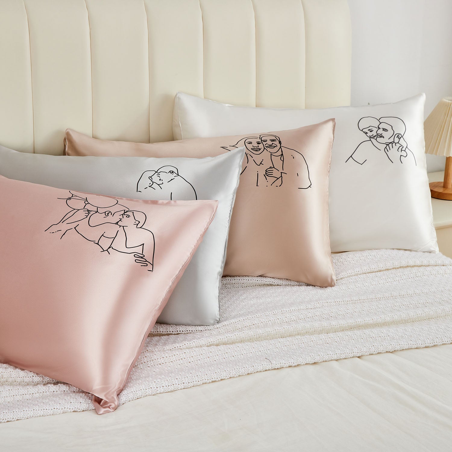 22 Momme Personalized Sketch Silk Pillowcase