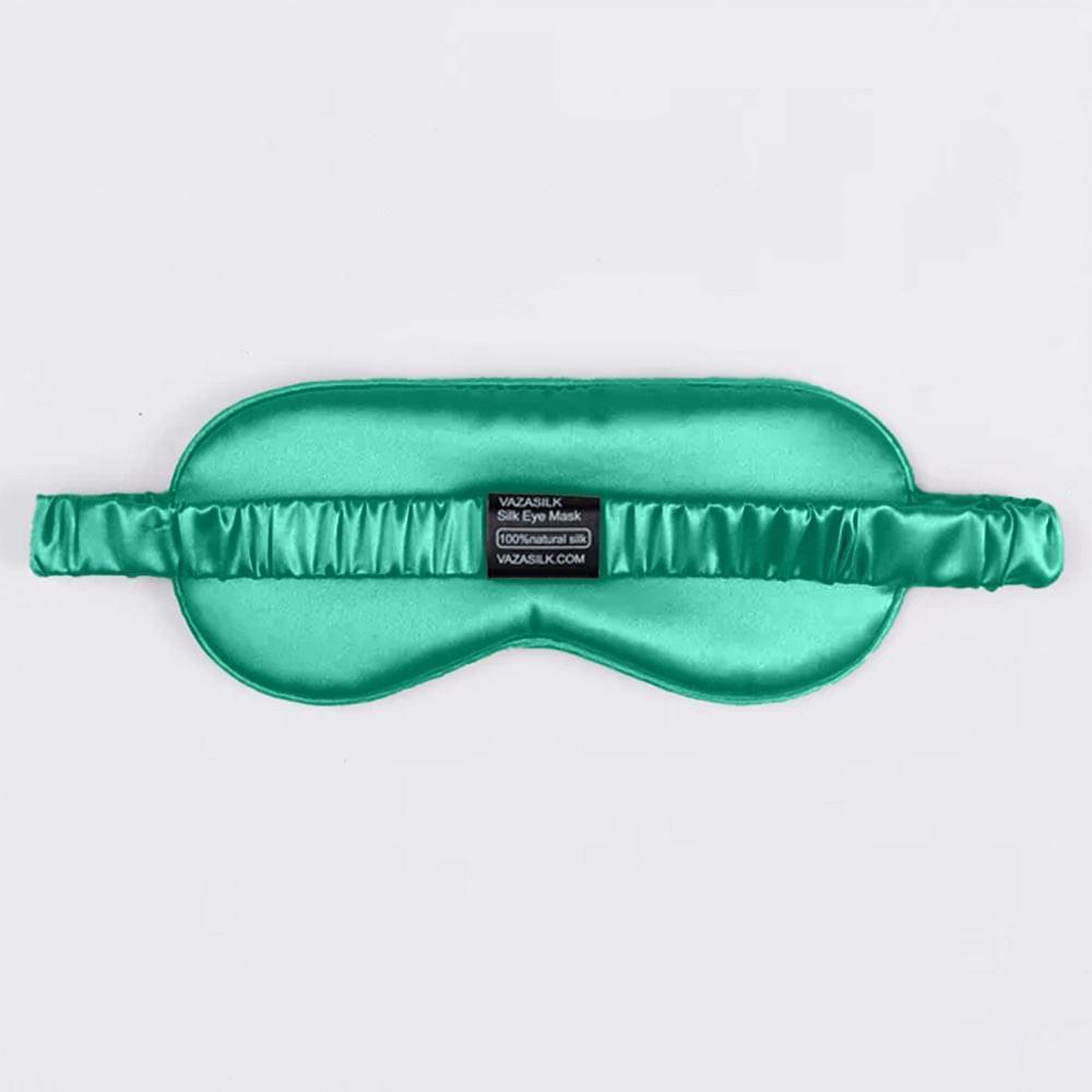 Dark Green Pure Mulberry Silk Sleep Eye Mask - VAZASILK