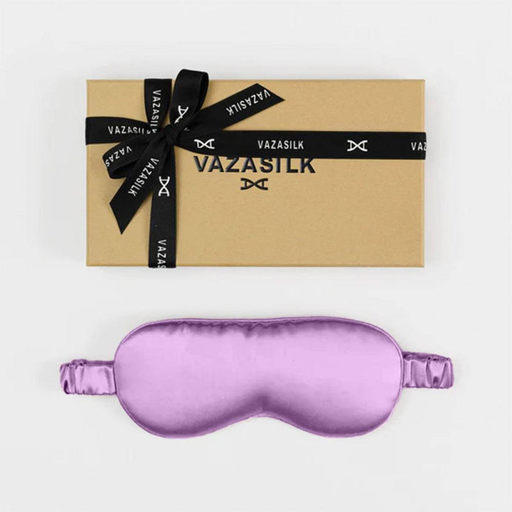 Dark Purple Mulberry Silk Sleep Eye Mask - VAZASILK