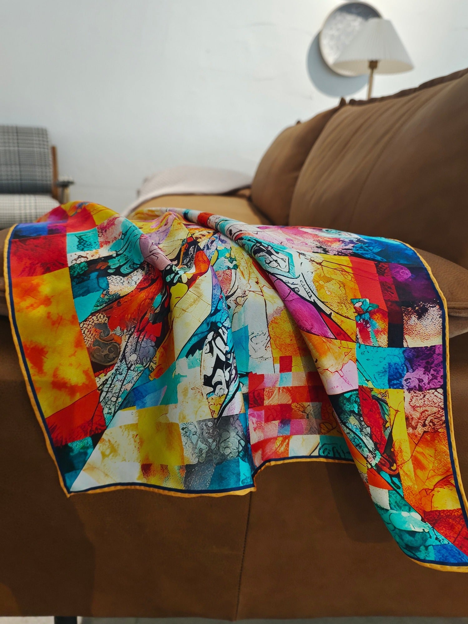 Kaleidoscope Dreams: Luxurious Silk Scarf