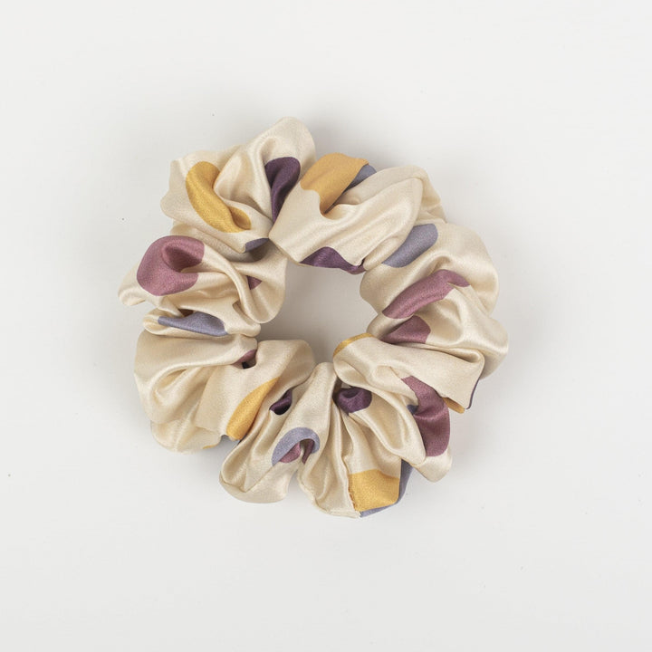 Floral Mulberry Silk Hair Scrunchies Large 6pcs - VAZASILK
