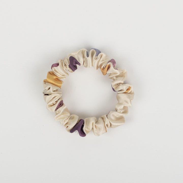 Floral Mulberry Silk Hair Scrunchies Small 6pcs - VAZASILK