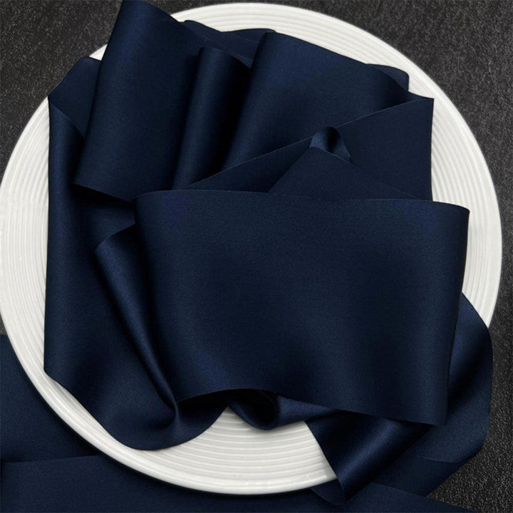 Sapphire Blue Pure Silk Ribbon - VAZASILK