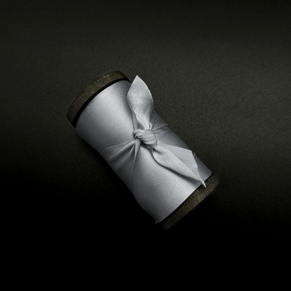 Serenity Grey Pure Silk Ribbon - VAZASILK